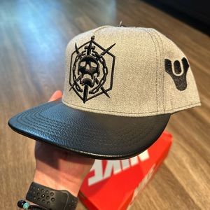 Destiny Cap Ps5 Xbox SnapBack Hat Silver/ Black